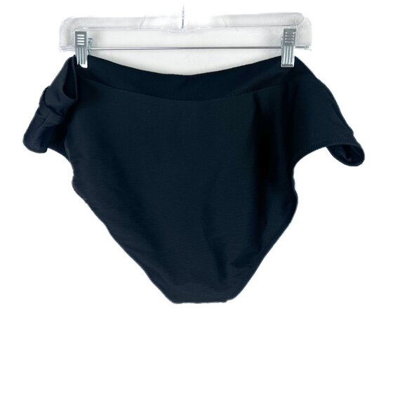 NWT J. Crew Ribbed Cross-Front Cheeky Bikini Bottom Black Plus Size 3X NEW - Picture 7 of 10